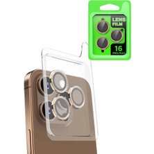 isiltikidsmoda Newface iPhone 16 Pro Max Raze Metal Kamera Lens - Desert