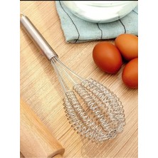 Feyza Design Paslanmaz Büyük Boy 30 cm Yaylı Çırpıcı, Pratik ve Dayanıklı Tasarım