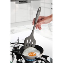 Feyza Design Pratik Silikon Izgaralı Spatula, Dayanıklı ve Kullanışlı Mutfak Gereci