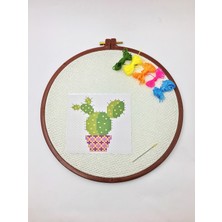 İdil Hobi Market Idil Hobi Market Kanaviçe Etamin Kiti 66 Renkli İğne ve Şablon ile 30x30 cm Etamin Kumaşı