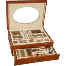 Gürtuz 304 Paslanmaz Çelik Gold Seri 84 Parça Çatal Kaşık Bıçak Takımı