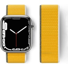 isiltikidsmoda Newface Apple Watch 42MM Hasırlı Cırtcırtlı Kordon - Sarı