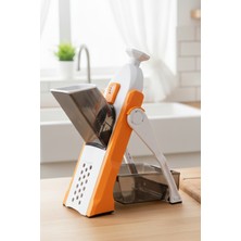 Feyza Design Turuncu Hazneli Vantuzlu Otomatik Rende ve Jülyen Kesici