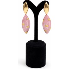 Pangu Mermer Desenli Lak Kaplama Akrilik Küpe