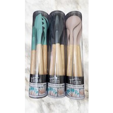 Feyza Design Silisyum Bambu Çok Amaçlı Yemek Seti, 6 Parça, Dayanıklı ve Şık