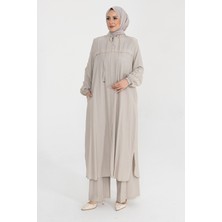 Kadeem Giyim Sanem Ikili Takım Viskon Yıldız Kumaş Krem - 422606