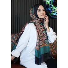Afvente Çiçek Desen Yeşil Soft Pamuk Şal - Çok Renkli 41