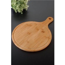 Feyza Design Bambu Pizza Servis ve Kesim Tahtası, Şık ve Fonksiyonel Tasarım