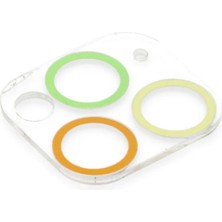 isiltikidsmoda Newface iPhone 11 Pro Renkli Kamera Lens Koruma Cam - Sarı-Turuncu