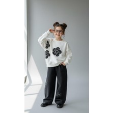 Miviko Kız Çocuk Takımı  Bayramlık  Süper Kalite  Mevsimlik  Alt  Üst Set  Yumuşak  Kotlu   Pantolunlu Bel  Lastikli