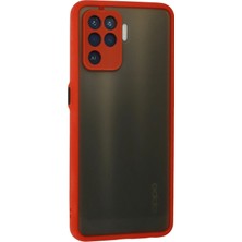 Epilons Reno 5 Lite Kılıf Montreal Silikon Kapak - Kırmızı