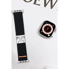isiltikidsmoda Newface Apple Watch 42MM Forest Kumaş Kordon - Siyah