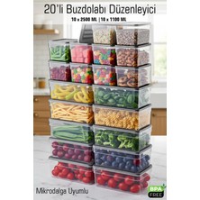 Fithome 20’li Derin Saklama Kabı Seti 10X2500 ml 10X1100 ml – Bpa’sız Sızdırmaz Mikrodalga Uyumlu