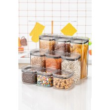 Fithome 9 Parça Tam Vakumlu Şeffaf Erzak Saklama Kabı Seti