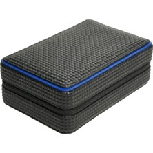 Premium Quality Premiumquality Siyah-Mavi Deri Seyahat Humidor Puro Kutusu