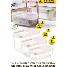 Fithome Multibox 9'lu Her Boy Bakliyat Un Mama Vs. Sürgülü Kapak Erzak Saklama Kabı