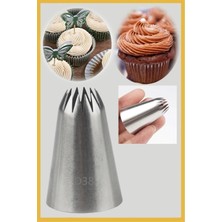 Feyza Design Paslanmaz Çelik Krema Sıkma Ucu + 2 Şanti Torbası Seti