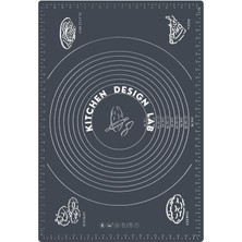 Feyza Design Gri Silikon Çok Amaçlı Hamur Açma Matı, 45X65 Cm, Pratik ve Dayanıklı