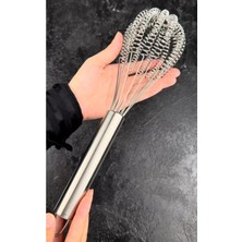 Feyza Design Dayanıklı Çelik Kıvrımlı Çok Fonksiyonlu Çırpıcı, Hızlı ve Kolay Kullanım