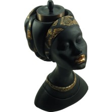 Özgürce Altın Motifli Masa Üstü Şömine Dekoratif Heykel