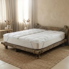 Tüy Geçirmez 2'ye Ayrılabilen %100 Kaz Tüyü Topper 160x200 cm - Piume Classic Comfort