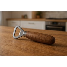 Feyza Design Paslanmaz Çelik Akasya Saplı Kapak Açacağı, Dayanıklı ve Şık Tasarım