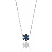 Midyat Nurtaş Gümüş Kar Tanesi Tasarım Firuze Taşlı Gümüş Kadın Kolye 201025083