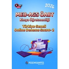 Pegem Kampüs 2026 MEB-AGS ÖABT Kimya Öğretmenliği Türkiye Geneli Online Deneme