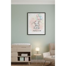 Safir Design Dream Big Little One Yazılı Pastel Tonlar Çerçeveli Çocuk Odası Tablosu