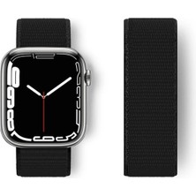 isiltikidsmoda Newface Apple Watch 38MM Hasırlı Cırtcırtlı Kordon - Siyah