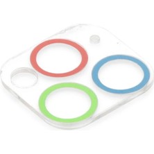 isiltikidsmoda Newface iPhone 11 Pro Renkli Kamera Lens Koruma Cam - Mavi-Yeşil