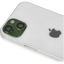 isiltikidsmoda Newface iPhone 13 Pers Alüminyum Kamera Lens - Yeşil
