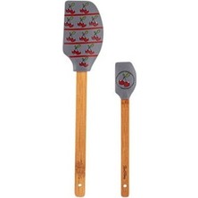 Feyza Design Pratik ve Şık 2'li Silikon Spatula Seti, Mutfağınıza Renk Katın