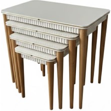 Hdb Home Vera Dörtlü Zigon Krem Ceviz