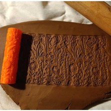 Feyza Design 10 cm Seramik ve Polymer Kil Doku Rulosu, Desen Okulaması Merdane