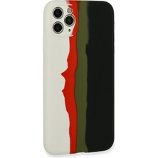 isiltikidsmoda Newface iPhone 11 Pro Kılıf Ebruli Lansman Silikon - Beyaz-Siyah