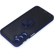 isiltikidsmoda Newface Samsung Galaxy M34 5g Kılıf Montreal Yüzüklü Silikon Kapak - Lacivert