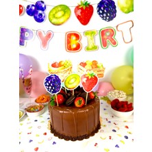 Fluparty Tutti Frutti - Meyve Temalı XL Pasta Süsü Seti