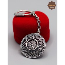 Midyat Nurtaş Gümüş Sarmal Yıldız Model 925 Ayar Gümüş Oksitli Telkari Anahtarlık 201025164