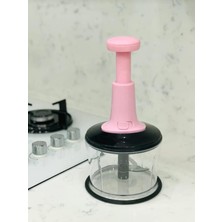 Feyza Design Pratik Çelik Bıçaklı Üstten Basmalı El Doğrayıcı