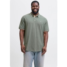 Jack & Jones Jack&jones 12143859 Jjepaulos Polo Yaka Noos Battal Buyuk Beden Kısa Kol Tshırt