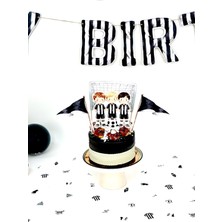 Fluparty Siyah - Beyaz - Futbol Temalı XL Pasta Süsü Seti