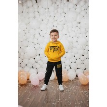 Black Steel Fermuar Detaylı Baskılı Çocuk Eşofman Takımı