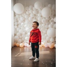 Black Steel Fermuar Detaylı Baskılı Çocuk Eşofman Takımı