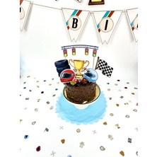 Fluparty Vintage Racing - Yarış Arabası Temalı XL Pasta Süsü Seti