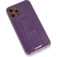 isiltikidsmoda Newface iPhone 12 Pro Kılıf Coco Karbon Standlı Kapak - Mor