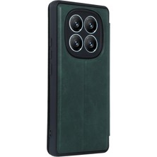 isiltikidsmoda Newface Xiaomi Redmi Note 14 Pro 5g Kılıf Flip Cover - Koyu Yeşil