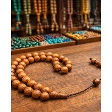 Sufi Tesbih Esans Ve Hediyelik Kokulu Andız Tesbih 11 mm Küre Kesim Doğal Ahşap El Yapımı Özel Seri Erkek Tesbihi