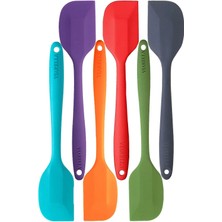 Feyza Design Renkli 6'lı 27 cm Isıya Dayanıklı Yanmaz Silikon Spatula Seti
