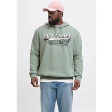 Jack & Jones Jack&jones 12258873 Jjelogo On Yazılı Buyuk Beden Erkek Sweat